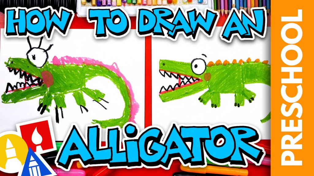 How To Draw An Alligator (Letter A) – Preschool