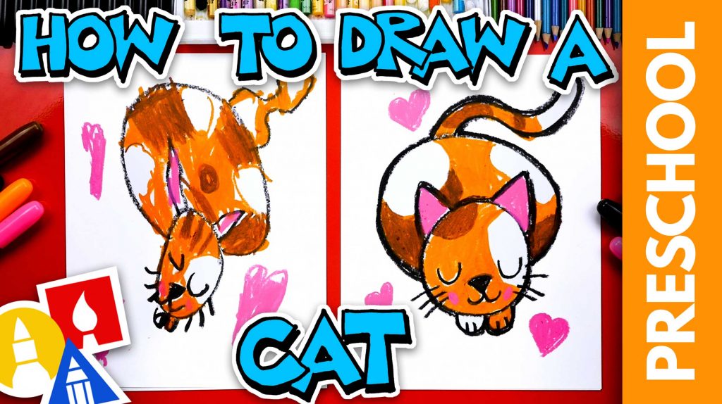How To Draw A Cat – Letter C – Preschool