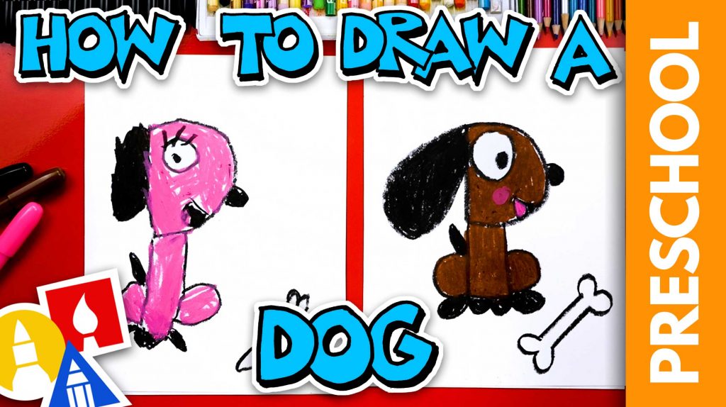 How To Draw A Dog – Letter D – Preschool