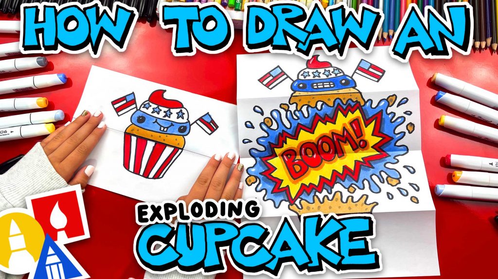 How To Draw An Exploding Cupcake