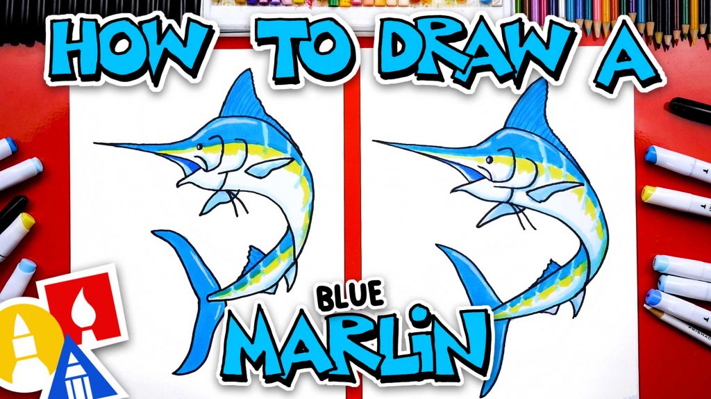 How To Draw A Blue Marlin