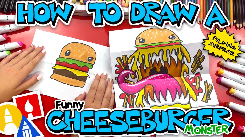 How To Draw A Cheeseburger Monster