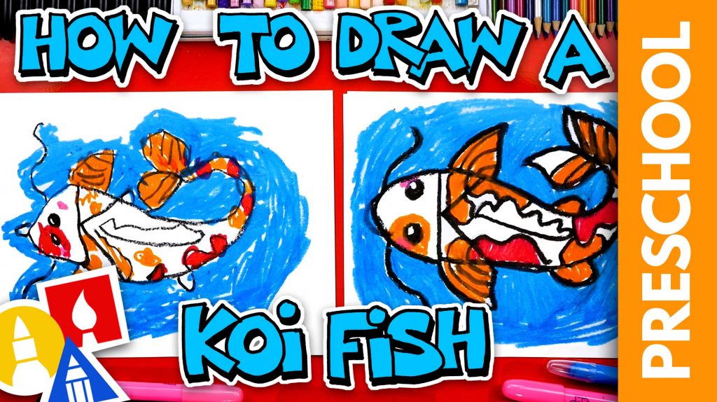 How To Draw A Koi Fish – Letter K – Preschool