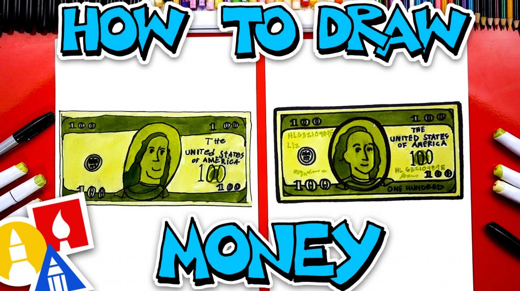How To Draw Money –  One Hundred Dollar Bill