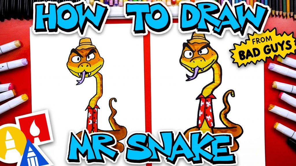 How To Draw Mr. Snake From The Bad Guys