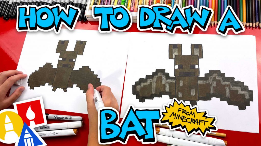How To Draw A Minecraft Bat