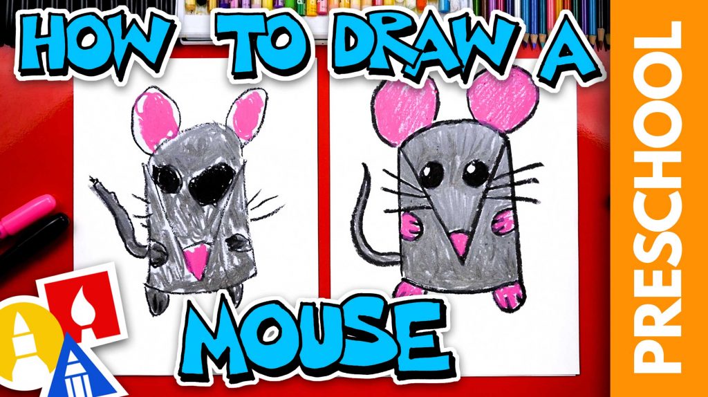 How To Draw A Mouse – Letter M – Preschool
