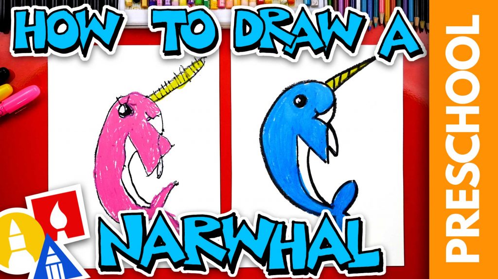 How To Draw A Narwhal – Letter N – Preschool