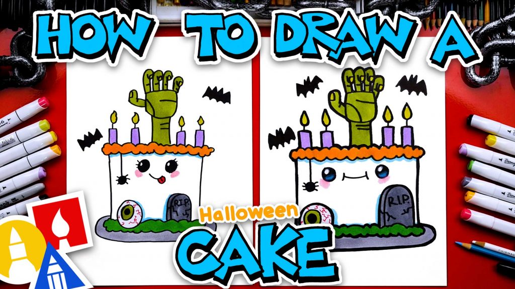 How To Draw A Scary Halloween Birthday Cake