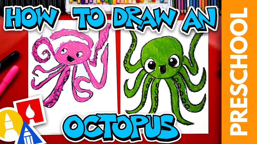 How To Draw An Octopus – Letter O – Preschool
