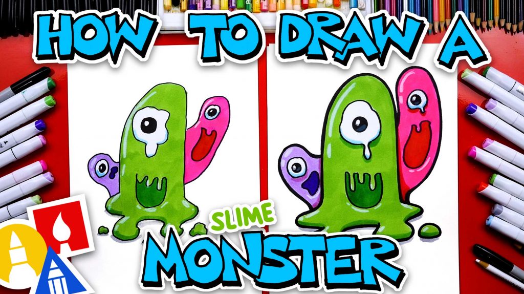 How To Draw A Funny Slime Monster