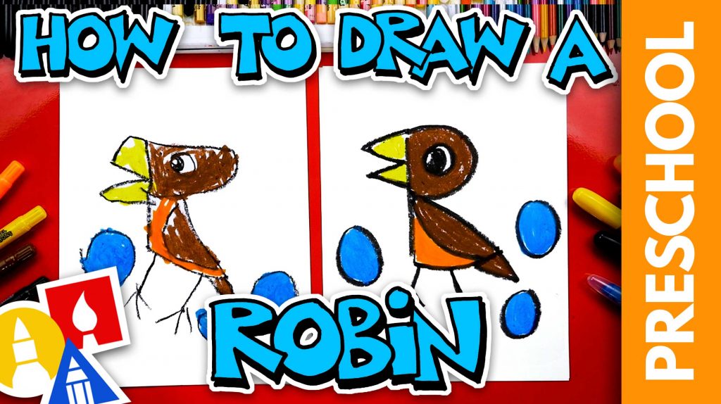 How To Draw A Robin – Letter R – Preschool