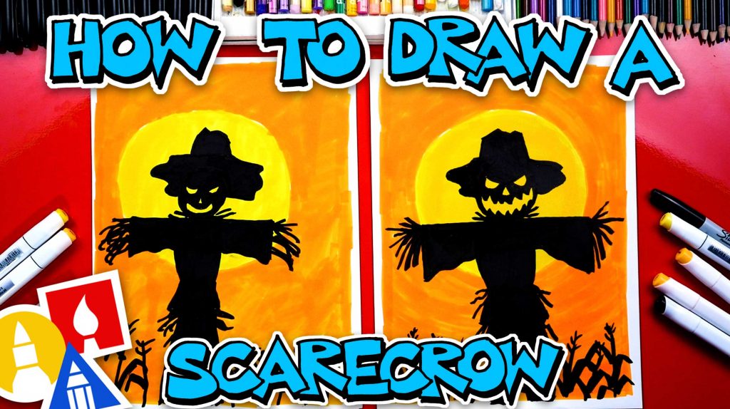 How To Draw A Scarecrow Silhouette – HAPPY HALLOWEEN!