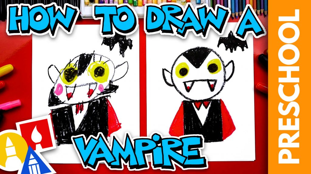 How To Draw A Vampire Using Shapes – Preschool