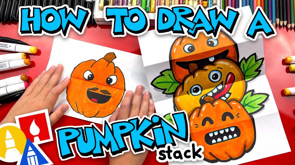How To Draw A Funny Pumpkin Stack – Folding Surprise
