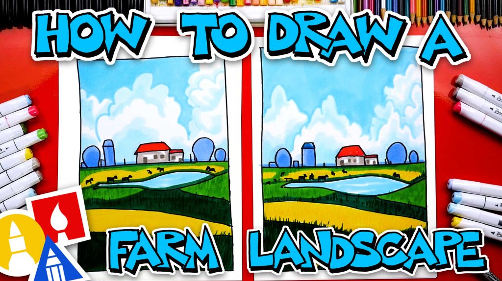 How To Draw A Farm Landscape