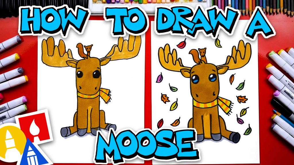 How To Draw A Funny Moose