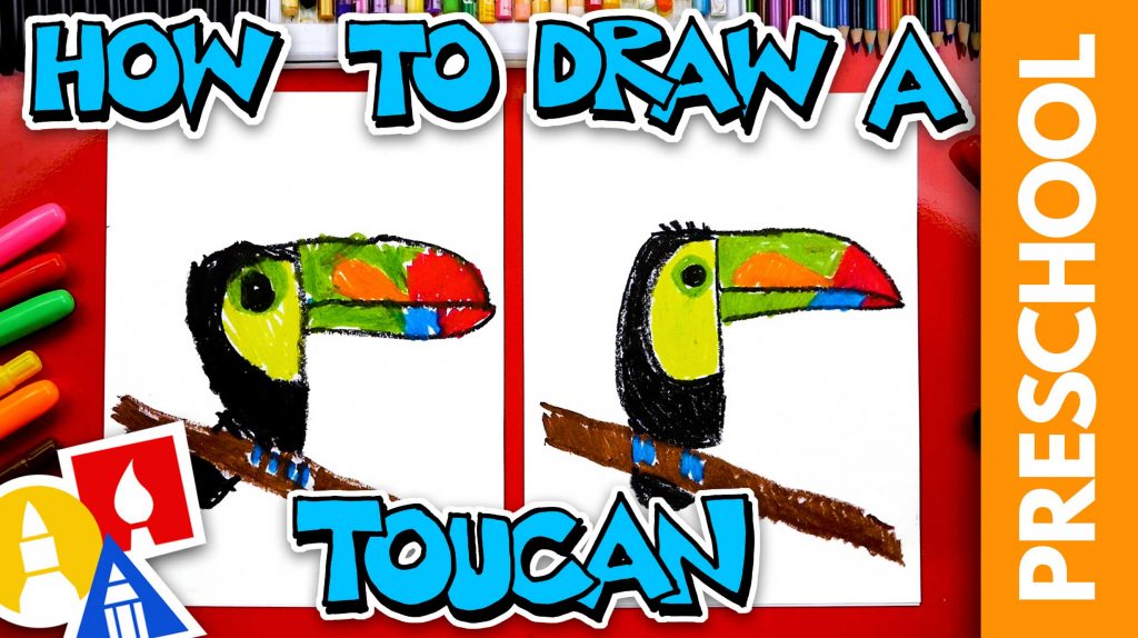 How To Draw A Toucan – Letter T – Preschool