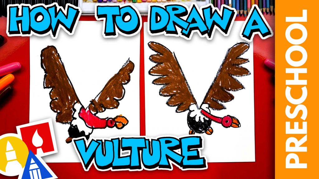 How To Draw A Vulture – Letter V – Preschool