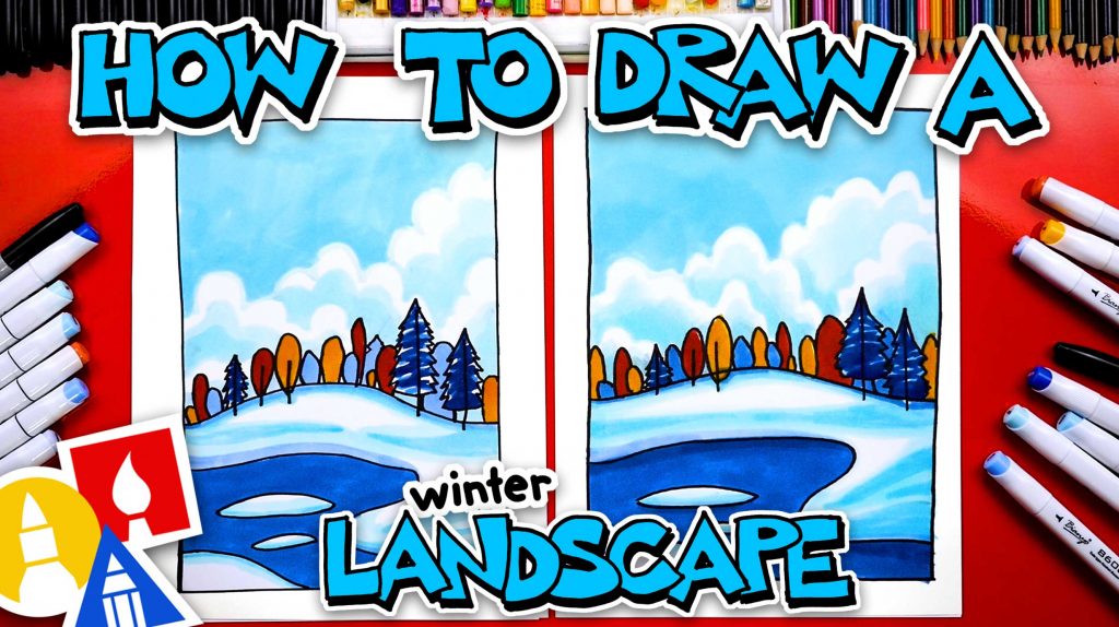 How To Draw A Winter Landscape – version 2