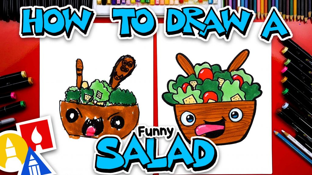 How To Draw A Funny Salad