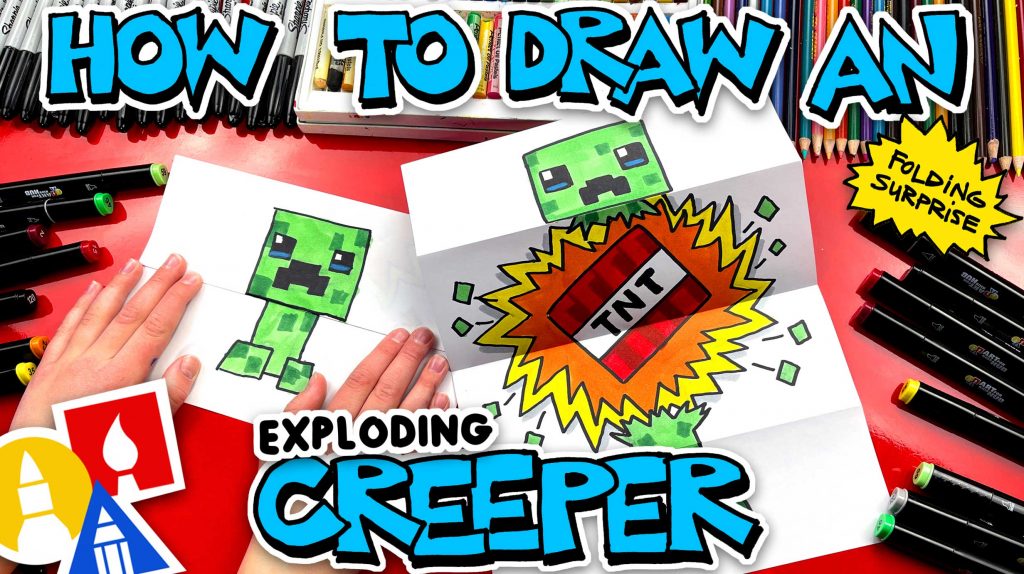 How To Draw An Exploding Creeper