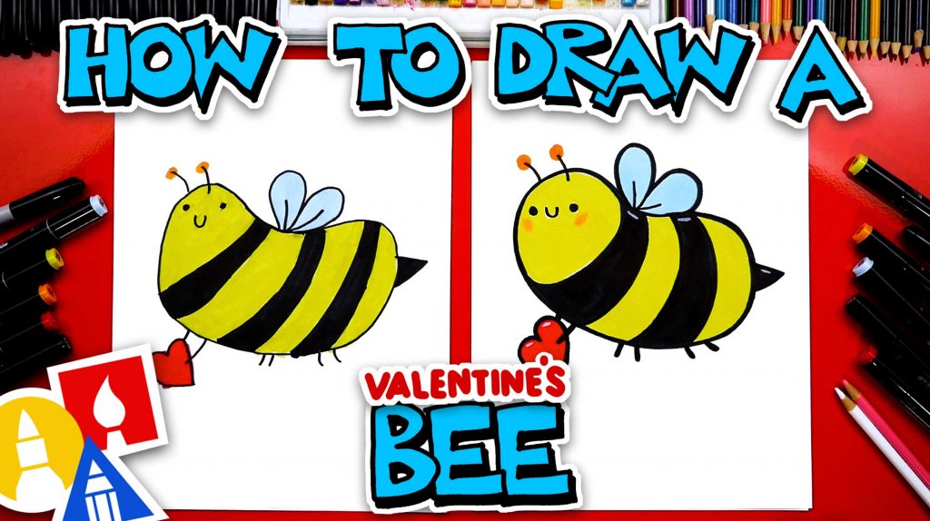 How To Draw A Valentine’s Bee