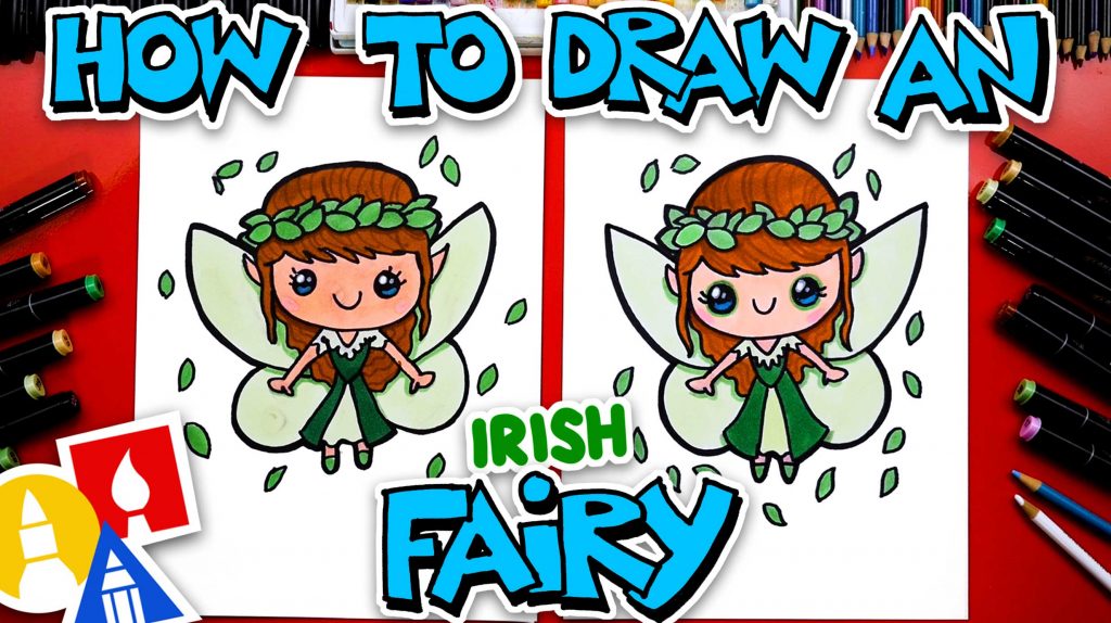 How To Draw An Irish Fairy For St. Patrick’s Day ☘️