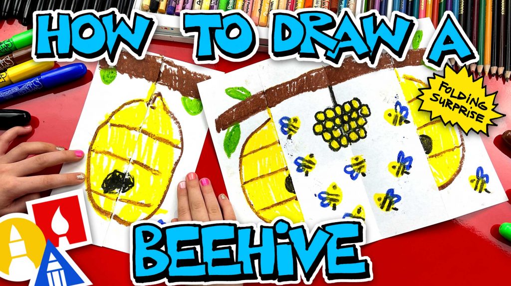 How To Draw A Beehive Bees Honeycomb – Folding Surprise